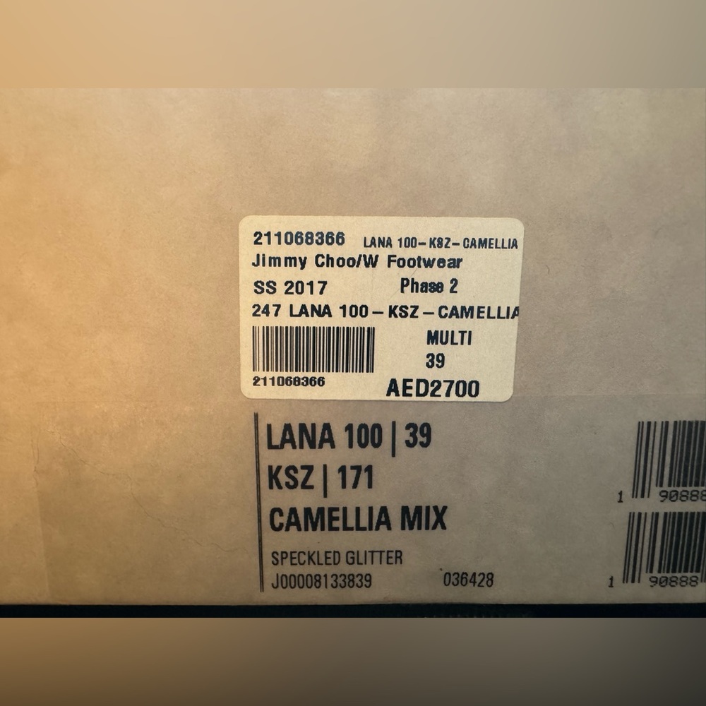 Jimmy Choo Lana 100 Camelia Multi Glitter Heels – EU 39 - Like New!! - Picture 11 of 11